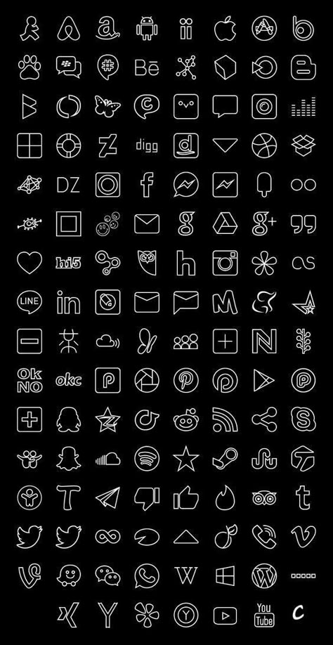 Instagram Highlight Covers Aesthetic, Highlight Covers Aesthetic, Zestaw Ikon, Mobile App Icon, Black App, White Icons, Themes App, Instagram Highlight Cover, Ios App Icon Design