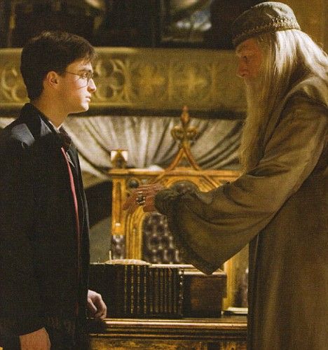 Dumbledore And Harry, Harry Potter Half Blood Prince, Hogwarts Student, Harry Potter Ron And Hermione, Daniel Radcliffe Harry Potter, Gryffindor Aesthetic, Half Blood Prince, Rupert Grint, Ron And Hermione