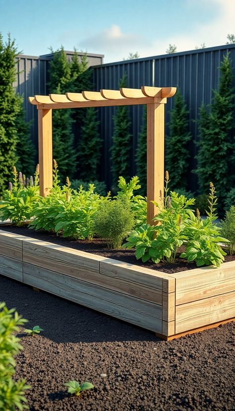 23 Raised Garden Bed Plans » Comfy Ideas Raised Garden Beds Front Yard, Raised Bed Garden Design Ideas, Raised Cedar Garden Beds, Raised Bed Construction, Unique Raised Garden Beds, Raised Bed Herb Garden, Raised Bed Plans, Garden Beds Ideas, Garden Bed Plans