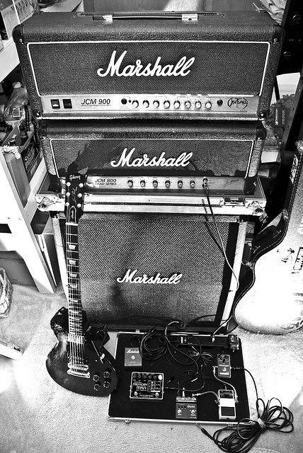 All amped up.... Rock Bedroom, Bass Violin, Marshall Amps, Shade Screen, Guitar Rig, The Marshall, Guitar Center, Bass Amps, Gibson Guitars