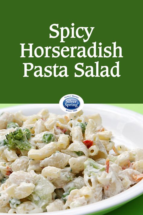 Horseradish Pasta Salad, Horseradish Recipes, Prepared Horseradish, Tasty Dinner, Horseradish Sauce, Weekday Meals, Pasta Salads, Pasta Salad Recipes, Spring Recipes