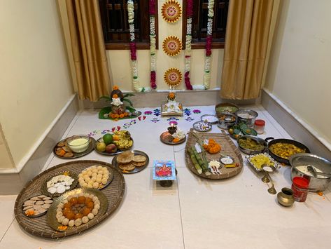 According to the Hindu calendar, the festival is observed during the Purnima (full mood) tithi of Ashwina month. Lokkhi Puja, Hindu Calendar, The Hindu, Indian Festivals, The Festival, Table Settings, Table Decorations, Festival, Home Decor