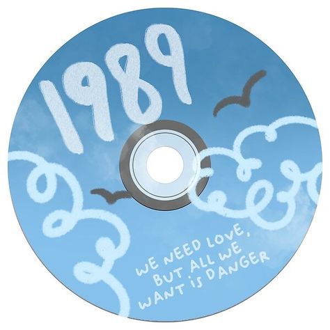 1989 CD by kiwispencil | Redbubble Painted Records Vinyl, Cd Painting Ideas, Painted Cds, Taylor Swift Cd, Vinyl Record Art Ideas, Painted Records, Painted Vinyl Records, Cd Wall Art, Vinyl Art Paint