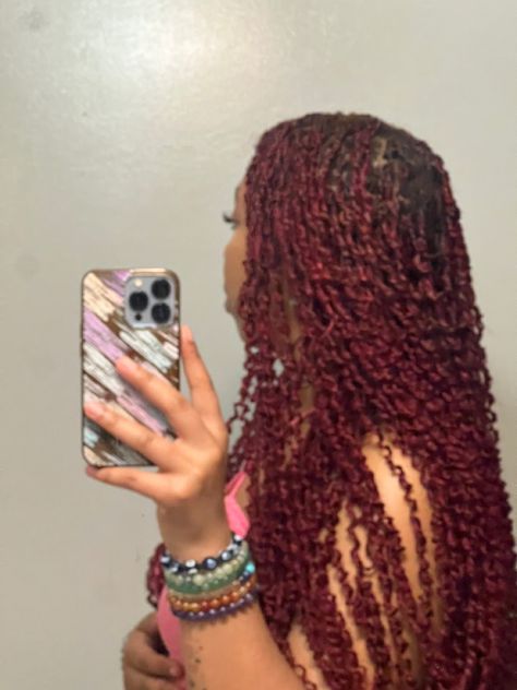 Red Mini Twists, Mini Passion Twists, Passion Twists, Mini Twists, 2000s Outfits, Black Girls Hairstyles, Red Hair, Twist, Hairstyles