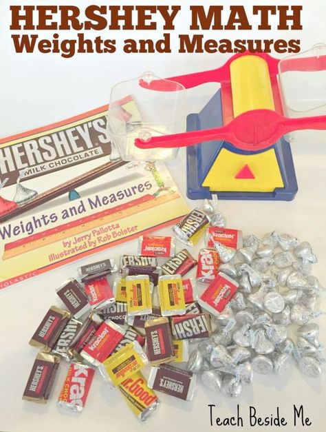 HERSHEY Weights and Measures- Candy Math Maths Art, Candy Math, Math Camp, Family Math Night, Teaching Math Elementary, Math Night, Start School, Math Activities For Kids, Math Stem