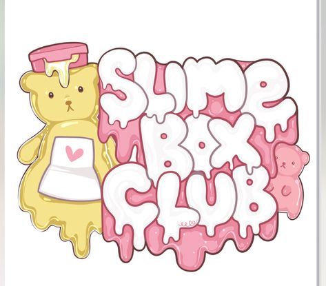 We make a mess so you don’t have to! Join Slime Box Club and get premade and DIY slime delivered to you door! Slime Logo Ideas, Foto Slime, Buisness Name Ideas, Logo Slime, Slime Logo, Slime Box, Cookie Business, Slime Shops, Profile Photos