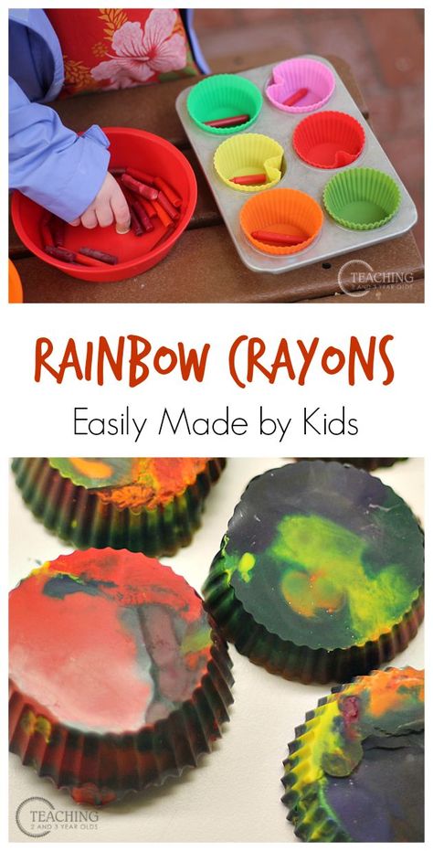 Preschool Rainbow Theme, Toddler Crayons, Rainbow Crayons, Color Sorting Activities, Easy Toddler Crafts, Rainbow Activities, Preschool Colors, Learn Colors, Rainbow Theme