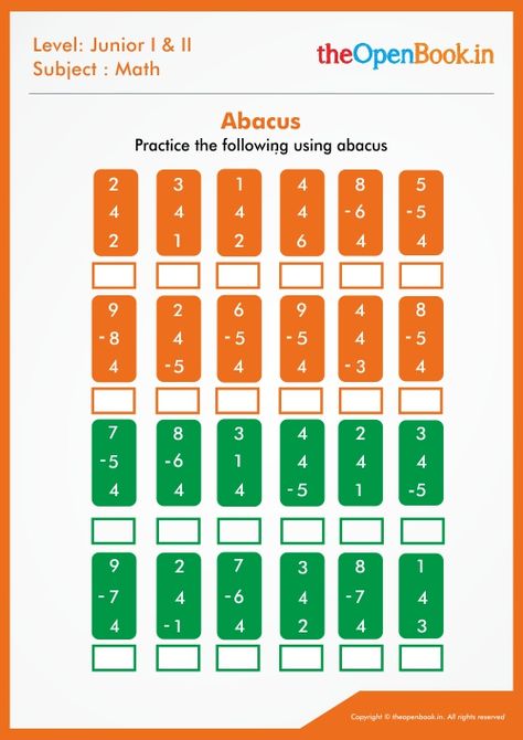 Abacus Junior Level Worksheet, Hand Abacus Level 1 Worksheet, Finger Abacus Worksheet, Soroban Worksheet, Abacus Level 1 Worksheet, Abacus Math Worksheets, Abacus Worksheet For Kids Level 1, Abacus Worksheet For Kids, Abacus Worksheet