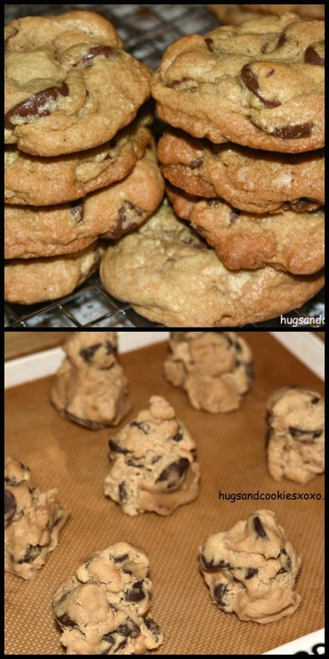 mrs. field's chocolate chip cookies with a twist are the best puffy cookies Puffy Cookies, Mrs Fields Chocolate Chip Cookies, Hot Chocolate Easy, Coconut Hot Chocolate, Mrs Fields, Coconut Drink, Chocolate Cookie Recipes, Best Chocolate Chip Cookie, Perfect Cookie