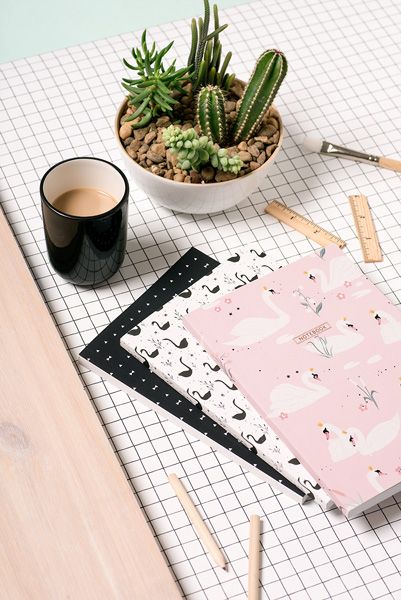 Illustrated Notebook, Wind Photography, Plants Cactus, Diy Stationery, Cute Stationery, Notebook Design, Photo Styling, Swans, Book Photography