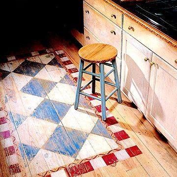 Painted Kitchen Floors, Painted Porch Floors, Painted Wood Floors, Checkerboard Floor, Painted Floor, Stenciled Floor, Porch Flooring, Painted Rug, Floor Cloth