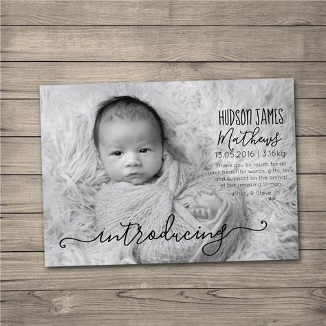 Newborn Announcement Cards, Baby Boy Announcement Cards, Newborn Birth Announcements, Boy Announcement, Birth Announcement Cards, Its A Girl Announcement, Birth Announcement Photos, Newborn Birth, Baby Boy Announcement