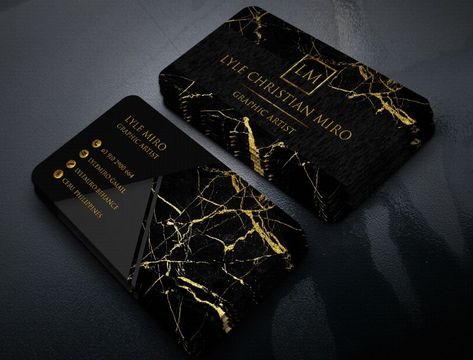 Marble Business Card, Business Card Mockup Free Psd, Carte Visite Design Ideas, Black And Gold Business Cards, Dark Business Card, Buisness Cards, Business Card Texture, Business Card Mockup, Gold Business Card