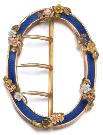 Faberge Jewelry, Gold Roses, Art Nouveau Jewelry, Azure Blue, Vintage Belts, Silver Enamel, Blue And Gold, Exquisite Jewelry, Belt Buckle