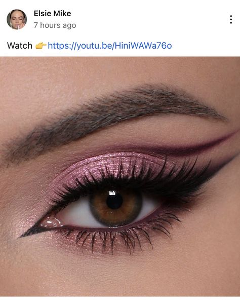 Eye Makeup For Magenta Dress, Red Purple Eye Makeup, Burgundy Eye Makeup Look, Burgundy Makeup Look Natural, Purple Lips Makeup, Maroon Makeup, Burgundy Makeup Look, Plum Makeup, Makeup Baddie