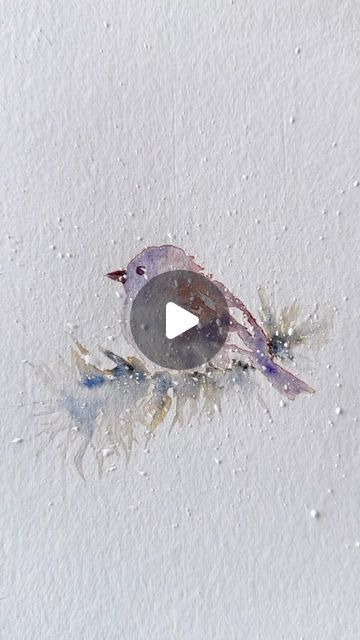 Watercolor Nativity Tutorial, Winter Watercolor Paintings Easy, Angel Watercolor Paintings, Small Watercolor Paintings Easy, Watercolor Birds Easy, Holiday Watercolor Cards, Watercolor Cat Easy, Easy Watercolor Christmas Cards Diy, Winter Watercolor Simple