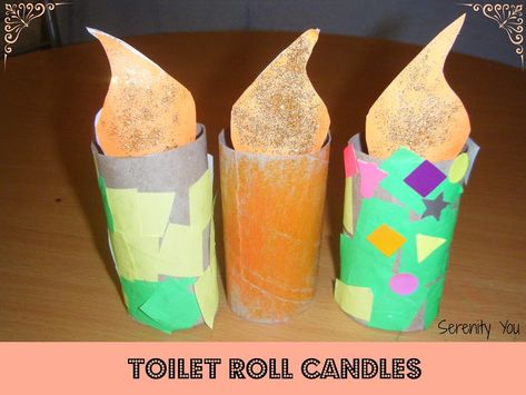 Toilet Rolls Candles #craft #kidscraft #TProll #toiletroll Toilet Paper Candles, Shabbat Crafts, Shabbos Candles, Christmas Candle Crafts, Fun Rainy Day Activities, Rolled Candles, Easy Christmas Craft, Bar Mitzva, Paper Candle