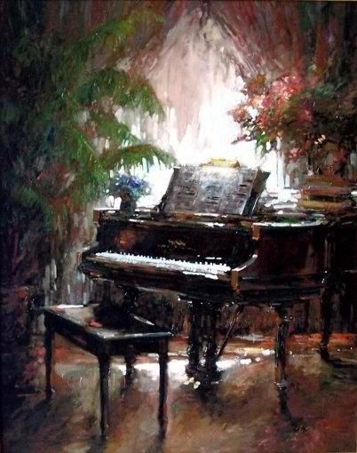 piano, piano, piano... Piano Art, Playing The Piano, Music Artwork, Musical Art, Impressionism Art, Romantic Art, Ethereal Art, The Piano, Old Art