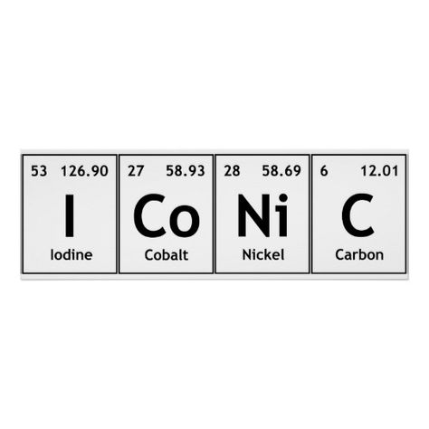 Words Made From Periodic Table Posters & Photo Prints | Zazzle Periodic Table Art, Periodic Table Words, Periodic Table Poster, Chemistry Posters, Element Chemistry, Chemistry Periodic Table, Chemistry Art, Chemistry Jokes, Periodic Table Of The Elements