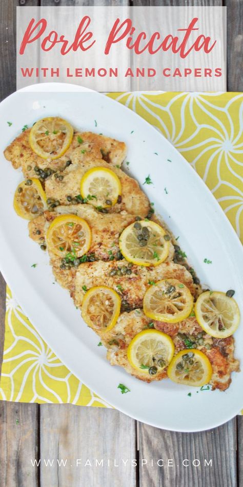 Pork Piccata Recipes, Pork Tenderloin Piccata, Pork Picatta Recipes, Pork Scallopini Recipes, Pork Piccata, Pork Medallion Recipes, Pork Scallopini, Pork Cutlet Recipes, Loin Recipes