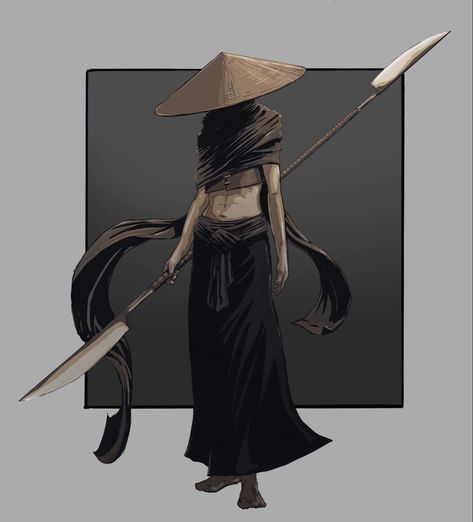 Kensei Monk Dnd Male, Way Of The Kensei Monk Dnd, Kensei Monk, Monks Fantasy Art, Monk With Staff, Corrupted Monk, Black Monks, Fantasy Creatures, Character Inspiration