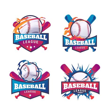 Baseball Tournament, Gifts For Baseball Lovers, Baseball Logo, Sport Logo Design, Free Logo Templates, Logo Design Set, Anniversary Logo, Youth Baseball, Badge Design