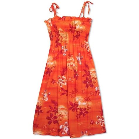 Aurora Orange Moonkiss Hawaiian Dress ($40) ❤ liked on Polyvore featuring dresses, floral sundress, floral printed dress, hawaiian floral dress, red sundress and hawaiian dress Hawaiian Sundress, Aloha Dress, Island Dress, Tropical Dress, Hawaiian Outfit, Hawaiian Dress, The Aurora, Long Maxi Skirts, Floral Sundress