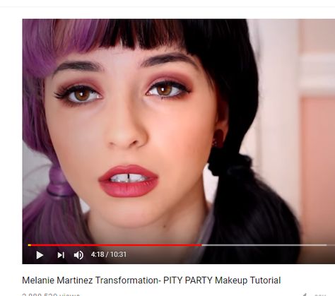 Melanie Martinez Pity Party, Melanie Martinez Makeup, Party Makeup Tutorial, Pity Party, Makeup Tut, Like And Subscribe, Celebrity Makeup, Celebrity Art, Makeup Videos