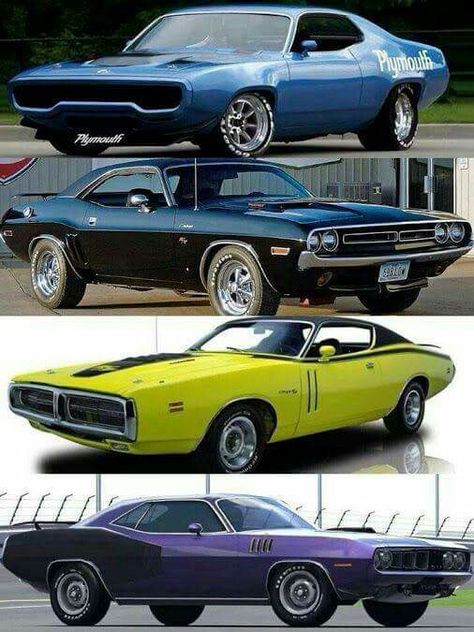 Plymouth Road Runner Dodge Challenger  Dodge Charger  Plymouth Barracuda 70s Challenger, Challenger Dodge, 70s Muscle Cars, Dodge Muscle Cars, Mopar Cars, Plymouth Roadrunner, Best Muscle Cars, Plymouth Barracuda, Custom Muscle Cars