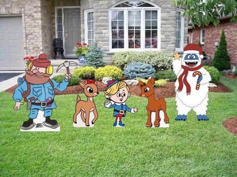 Excited to share this item from my #etsy shop: Set of 5 Rudolph the Red Nosed Reindeer /Clarice yard art/Hermey the Elf/ Bumble the Abominable Snow Monster/Yukon/ Christmas yard art/ Rudolph Characters, Hermey The Elf, Christmas Hallway, Halloween Yard Art, Snow Monster, Wood Yard Art, Wooden Christmas Crafts, Rudolph Christmas, Rudolph The Red Nosed Reindeer