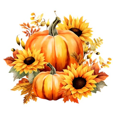 Fall Pumpkin Arrangement Watercolor Clipart AI Generated Happy Thanksgiving Wallpaper, Panel Ideas, Fall Drawings, Pumpkin Drawing, Pumpkin Arrangements, Sunflower Arrangements, Image Halloween, Memory Quilts, Blankets Baby