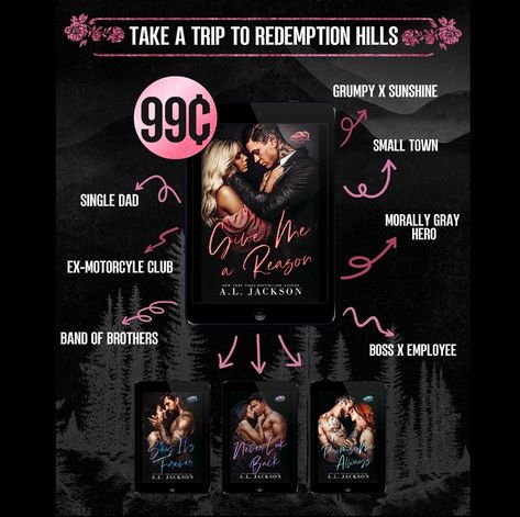 🖤 99¢ SALE for one of my all-time favorite romance books 🖤 ⁠ Give Me a Reason by @aljacksonauthor is 99¢ through October 13th! ⁠ Love audio?🎧 You can listen for just $7.49!⁠ ⁠ 𝐆𝐞𝐭 𝐲𝐨𝐮𝐫 𝐜𝐨𝐩𝐲 -> https://geni.us/GMARAmznOP 🖤 Single dad 🖤 Ex-motorcycle club 🖤 Small town⁠ 🖤 Grumpy x sunshine 🖤 Workplace romance 🖤 Touch her and d!e vibes⁠ 🖤 Romantic suspense⁠ 🖤 No cheating⁠ 🖤 HEA⁠ ⁠ A single-dad, enemies-to-lovers stand-alone romance from NYT and USA Today bestselling author A.L. Jackson about a ... Motorcycle Romance Books, Motorcycle Club Romance Books, Grumpy X Sunshine, Workplace Romance, Club Romance, Single Dad, Motorcycle Club, Band Of Brothers, Motorcycle Clubs