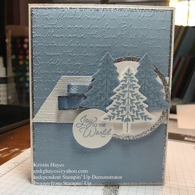 Kristin's Cards and Creations Stampin Up Perfectly Plaid, Plaid Cards, Winter Karten, Plaid Diy, Stampin Up Christmas Cards, Christmas Tree Cards, Stampin Up Christmas, Tree Cards, Christmas Cards To Make