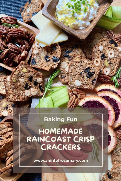 Full of flavor, texture & crunch. These copycat Homemade Raincoast Crisp Crackers are easy to make. Easy to customize. They rival the expensive crispy crackers found in high-end markets. A Hint of Rosemary #ahintofrosemary #appetizer #snack #bread #charcuterie #cheeseboard Raincoast Crisps Recipe, High End Appetizers, Home Made Crackers, Snack Bread, Crispy Crackers, Crispy Cheese, Homemade Crackers, Cracker Recipes, Board Art