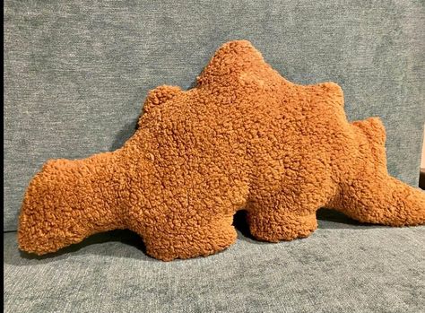 Dinosaur chicken nugget pillow Chicken Nugget Pillow, Disney Dorm, Dino Chicken Nuggets, Dinosaur Chicken Nuggets, Dinosaur Pillow, Cool Car Accessories, Crochet Chicken, Chicken Nugget, Art Camp