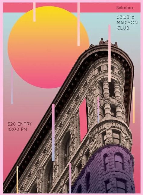 Architecture Events, Collage Architecture, Club Party Flyer, Mises En Page Design Graphique, Gfx Design, Club Poster, Poster Music, Magazine Layout Design, Graphic Poster Art