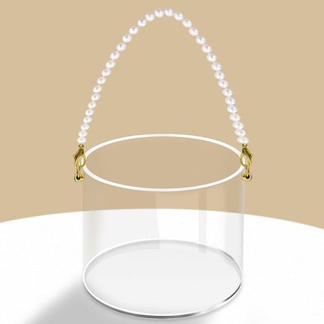 Amazon.com: Pahdecor Flower Girl Basket Clear Wedding Petals Basket with Pearl Handle Acrylic Flower Holder for Confetti (Round) : Home & Kitchen Gold Flower Girl Basket, Flower Girl Petals, Flower Girl Baskets, Wedding Petals, Flowers Dried, Acrylic Flower, Flower Holder, Holding Flowers, Flower Girl Basket