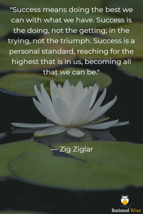 "Success means doing the best we can with what we have. Success is the doing, not the getting; in the trying, not the triumph. Success is a personal standard, reaching for the highest that is in us, becoming all that we can be."  — Zig Ziglar #FridayMotivation #GrowthMindset #Success #QuoteOfTheDay Sweeter After Difficulties, Zig Ziglar Quotes, Success Meaning, Friday Motivation, Zig Ziglar, Unlock Your Potential, Self Development, Life Skills, Growth Mindset