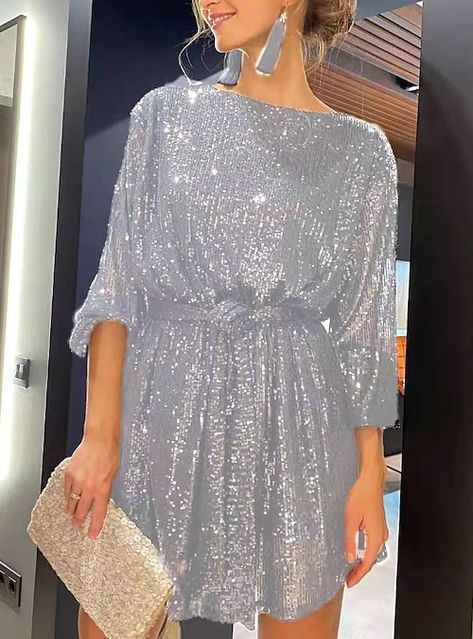 Disco Diva, 파티 드레스, Womens Fall Dress, Mini Robes, Formal Party Dress, Sequin Party Dress, Formal Dresses For Women, Silver Dress, Sequin Mini Dress