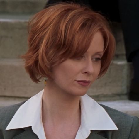 miranda hobbes icon Miranda Hobbes Hair, Miranda Hobbes, Cynthia Nixon, Tiktok Ideas, Nixon, Cinematography, New Hair, Business Women, Red Hair