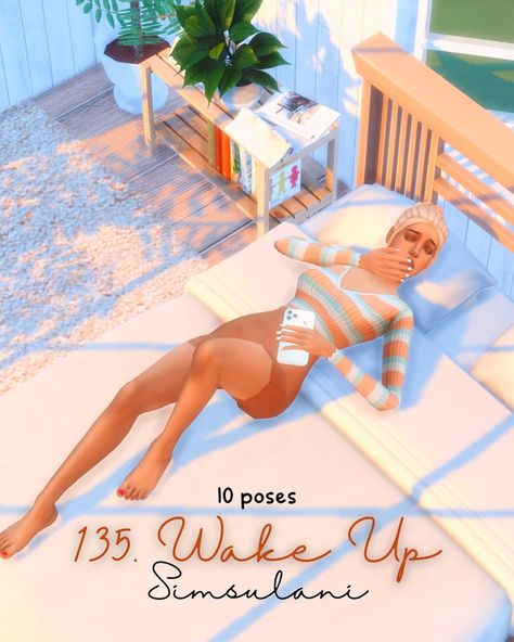 135 Pose Pack - Wake Up ! ✨ | Patreon Simsulani Poses, New Pose, Up Animation, Little Family, Moving Day, Sims 4 Cc Finds, Very Grateful, Sims Mods, Sims Cc