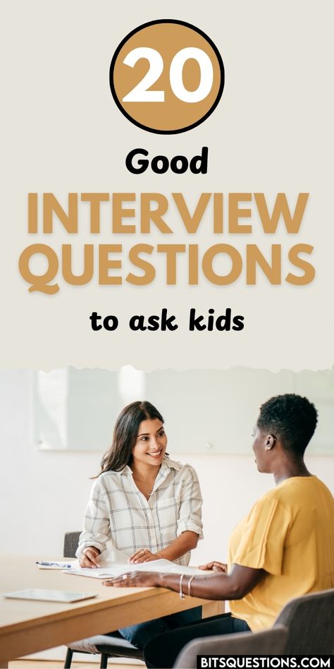 Get to know kids better with these 20 Good Interview Questions to Ask Kids. Perfect for parents, teachers, or anyone looking to understand a child's thoughts, dreams, and personality in a fun and engaging way. Good Interview Questions To Ask, Good Interview Questions, Kids Interview Questions, Questions To Ask Kids Funny, Questions To Ask Children, Fun Questions To Ask Kids, Questions To Ask Kids, Best Interview Questions, Interview Questions To Ask