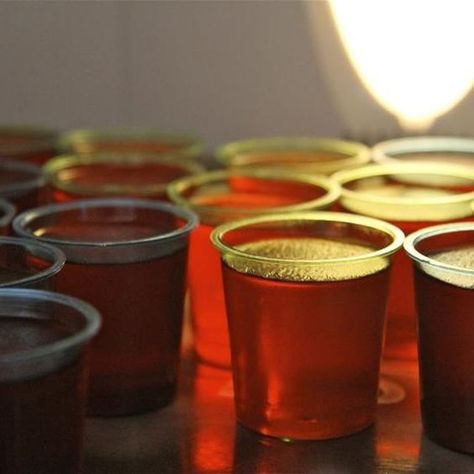 Everclear Jell-O shots must be kept cold until serving or they return to a liquid state. Jello Shots With Rum, Shots With Rum, Everclear Drinks, Rum Jello Shots, Vodka Jelly, Fireball Drinks, Making Jello Shots, Jello Shooters, How To Make Jello