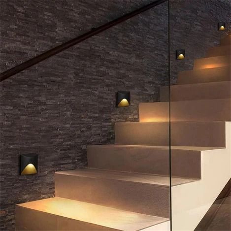 Wall Lamps — Page 3 — Residence Supply Stair Wall Lights, Stairway Lighting, Stair Wall, Wooden Shades, Recessed Wall Lights, Stair Lighting, Recessed Wall, Led Outdoor Wall Lights, Wood Stairs