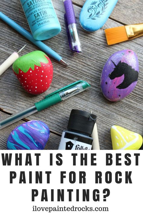 The ultimate guide to the best rock painting paint supplies. Perfect for beginners! #paintedrocks #rockpainting #kindnessrocks #ilovepaintedrocks Paint For Rocks, Camper Cushions, Rock Painting Supplies, Paint Pens For Rocks, Rock Painting Tutorial, Paint Rocks, Rock Tumbler, Painted Rocks Kids, Best Paint