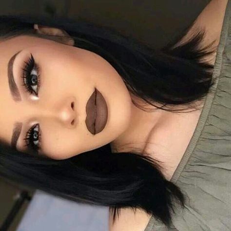 ☼ ☾pinterest | Itsmypics Make Up Tutorials, Brown Lipstick, Beauty Make-up, Makeup On Fleek, Full Face Makeup, Makeup Obsession, Kiss Makeup, Fall Makeup, Flawless Makeup