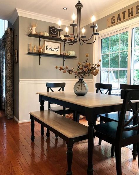 Farmhouse Style Dining Room, Rustic Farmhouse Living Room, Dining Room Decorating, Farmhouse Remodel, Homes Decor, Country Homes, Farmhouse Style Kitchen, Modern Farmhouse Kitchens, Farmhouse Dining Room