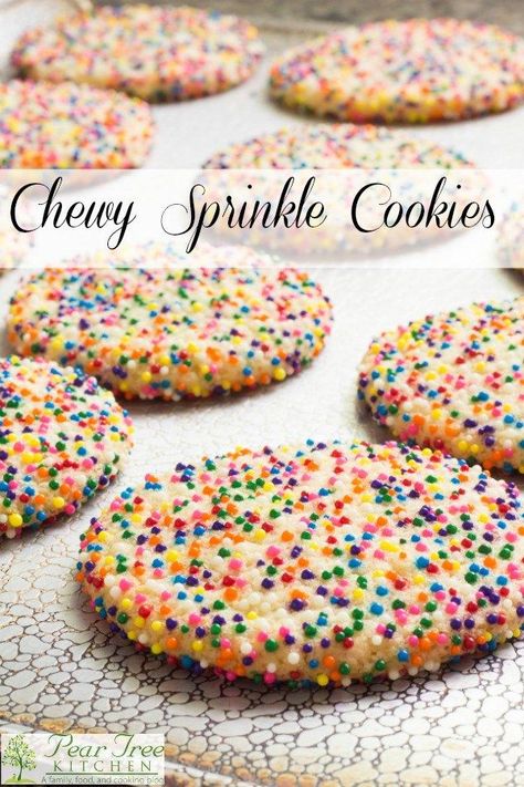 Sprinkle Cookies Recipe, Cookie Recipes Chewy, Cake Mix Cookie Recipes, Sprinkle Cookies, Cookies N Cream Cookies, Best Cookie Recipes, Cookies Recipes, Köstliche Desserts, Easy Cookie Recipes