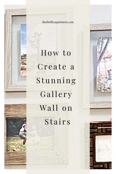 Arranging a gallery wall can seem like a difficult task, especially when hanging it on a staircase. But with a bit of planning and patience, you can create a beautiful and eye-catching feature that elevates Frames For Staircase, Pictures In A Stairwell, Gallery Wall In Stairwell, Hanging Pictures On Stairway Wall, Stairwell Gallery Wall Layout, Stair Gallery Wall, Picture Wall Staircase, Tall Staircase Wall Ideas, Stairwell Gallery Wall