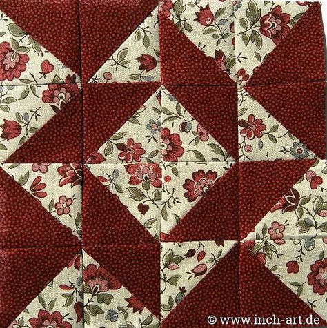 Inch-Art: The blocks Half Square Triangle Quilts Pattern, Triangle Quilt Pattern, Farmers Wife Quilt, Projek Menjahit, Modern Quilt Blocks, Block Quilts, Farmers Wife, Quilted Table Runners Patterns, Scrappy Quilt Patterns